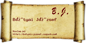 Bátyai József névjegykártya